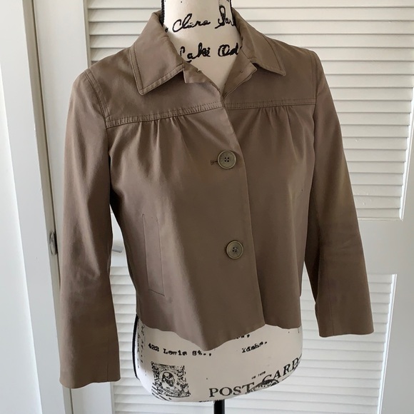 Taupe crop jacket - Picture 1 of 6